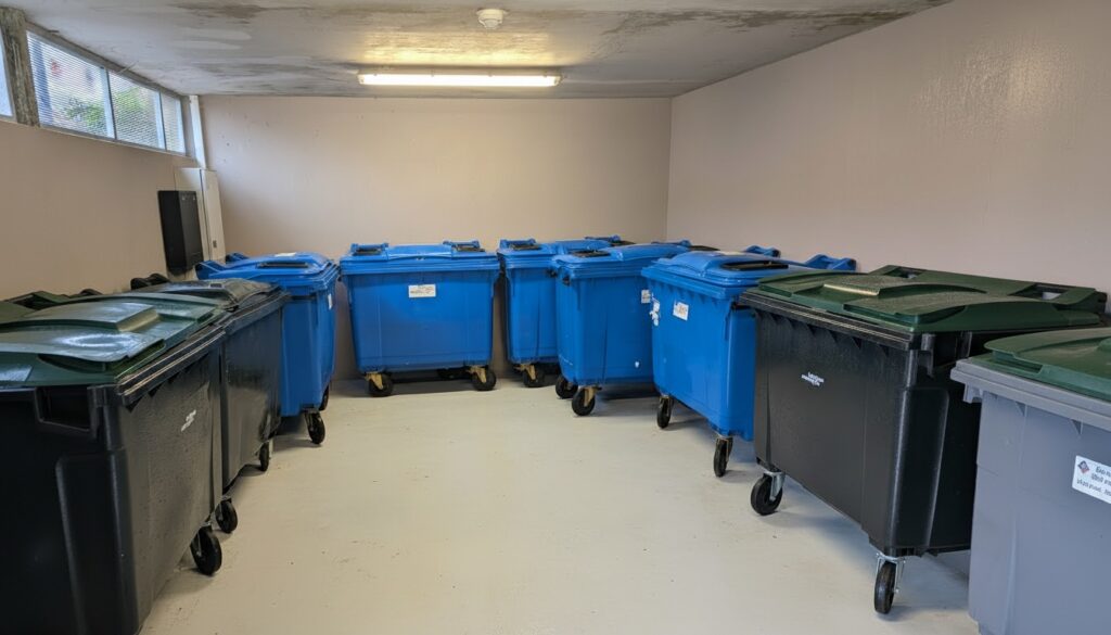 local poubelle propre